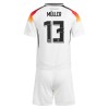 Conjunto (Camiseta+Pantalón Corto) Alemania Muller 13 Primera Equipación Euro 2024 - Niño